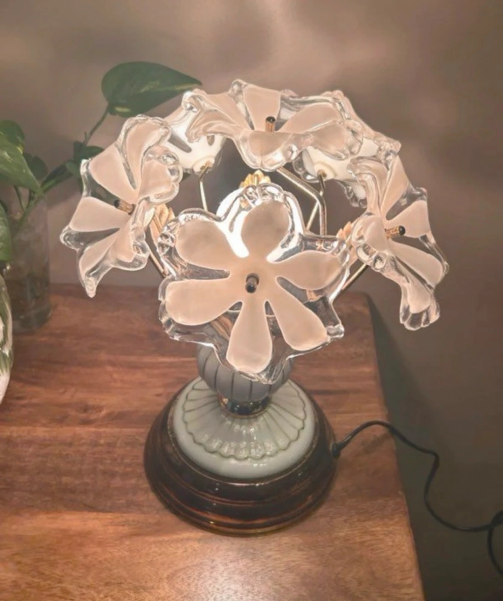 Vintage bloemlamp – photo 4